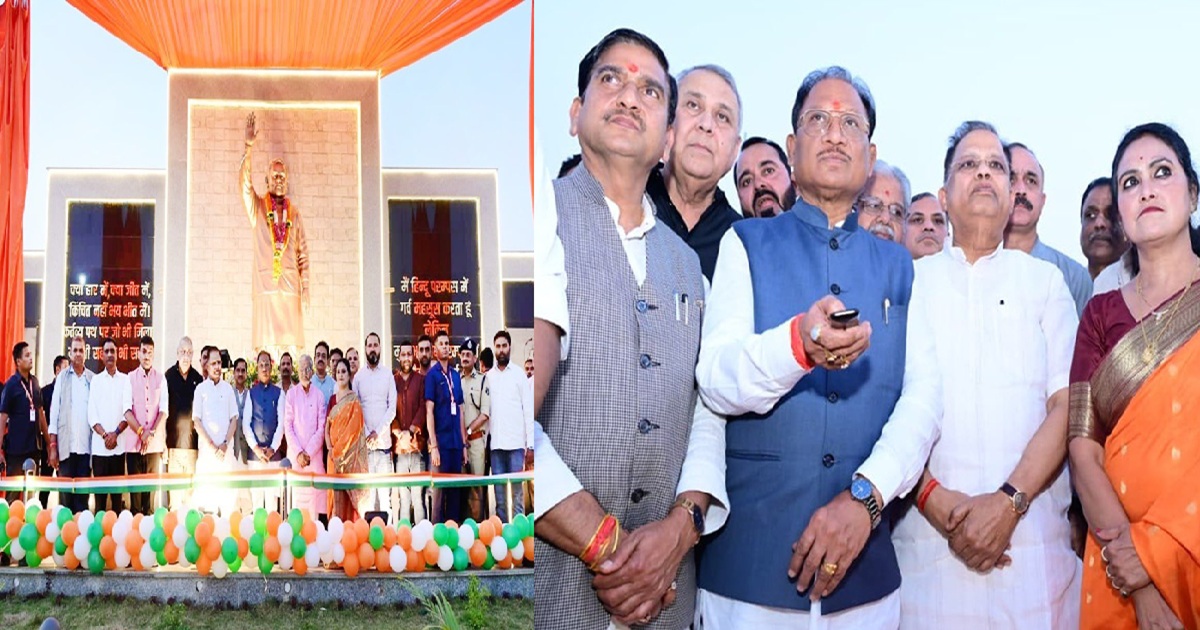 CM विष्णुदेव साय ने बिलासपुर में अटल प्रतिमा का किया अनावरण, ₹26.93 करोड़ के विकास कार्यों की दी सौगात