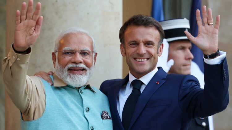 PM Modi-Emmanuel Macron