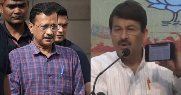 delhi-liqour-scam-manoj-tiwari-targeted-arvind-kejriwal