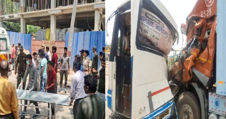 accident-between-a-bus-full-of-police-personnel-and-a-collision-in-gopalganj-bihar