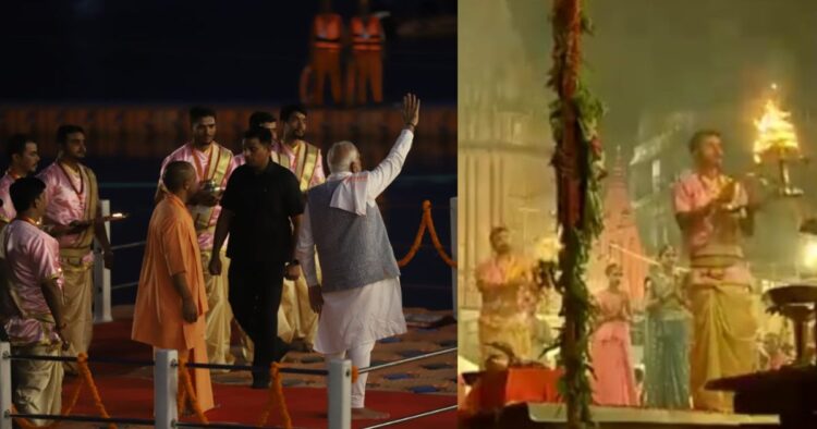 pm-modi-watched-ganga-aarti-with-cm-yogi