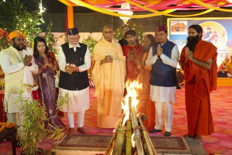 PM Modi with Uttarakhand MP Anil Baluni