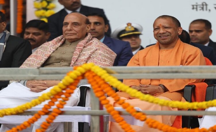 Rajnath Singh and Yogi Adityanath