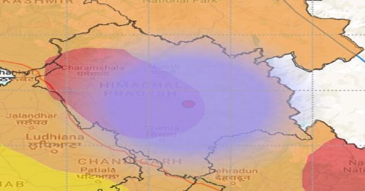 हिमाचल प्रदेश में आया 3.4 तीव्रता का भूकंप