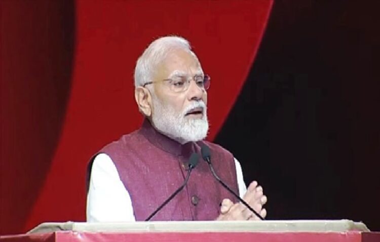 PM Narendra Modi in Bharat Mandapam