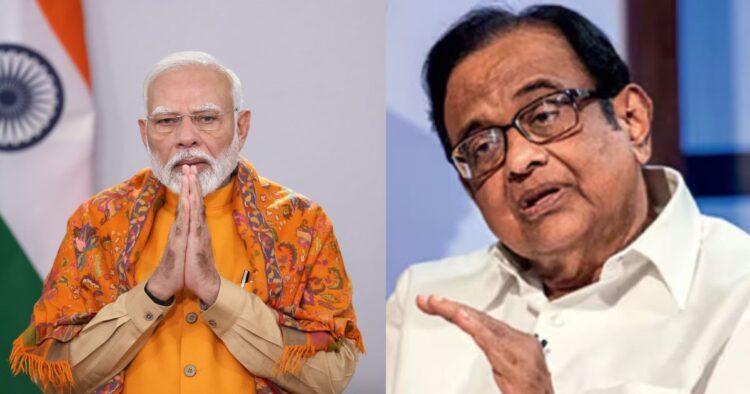 कांग्रेस नेता चिदंबरम ने पीएम मोदी की सराहना की